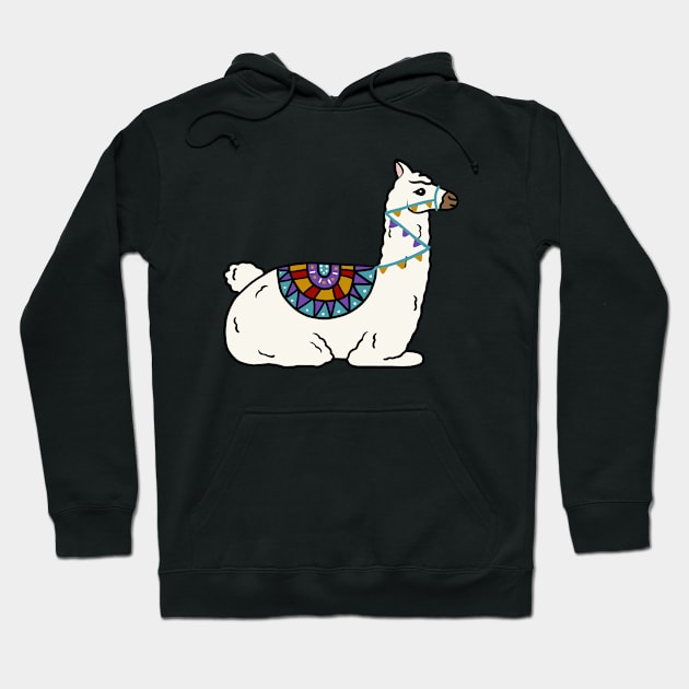 Peruvian llama Alpaca Animal Hoodie by dukito